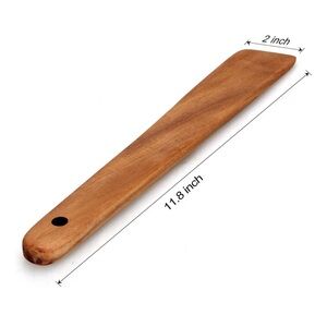 Natural Tiek Wood Cooking Spatula
